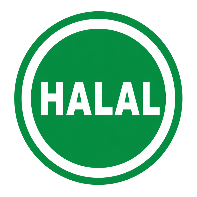 Halal certified badge